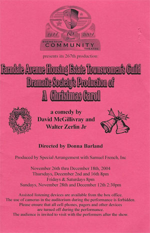 The Farndale Avenue Housing Estate Townswomen’s Guild Dramatic Society’s Production of A Christmas Carol: A Comedy poster